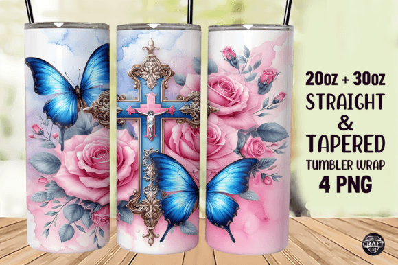 Jesus Cross Tumbler Wrap PNG Sublimation