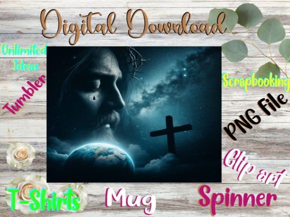 Jesus Crying World Tumbler Wraps