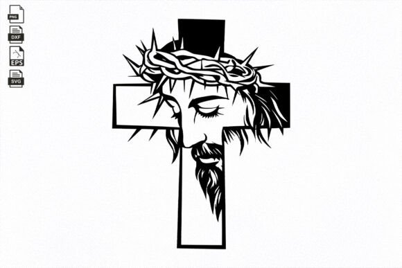 Jesus in Cross for Cricut Machines Svg Crafts