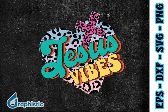 Jesus Vibes Retro Jesus Leopard SVG for Print Templates