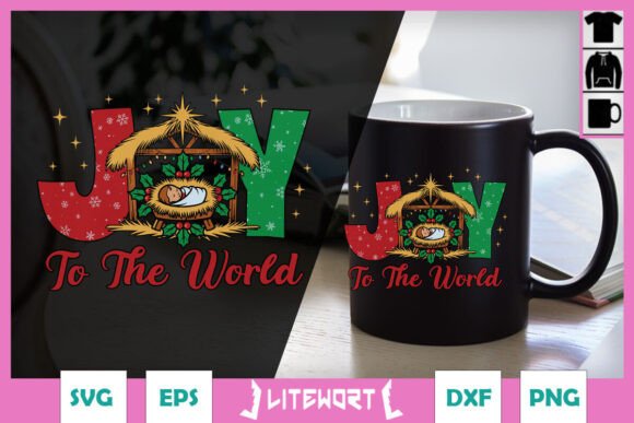 Joy to the World Christmas Jesus SVG for Crafts
