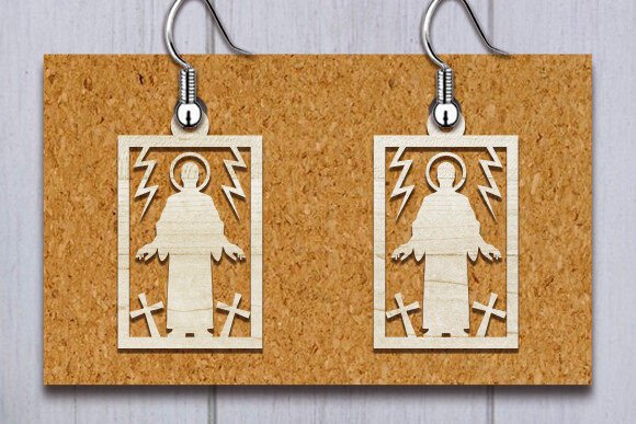 Laser Cut Christian Earrings SVG for Creative Design
