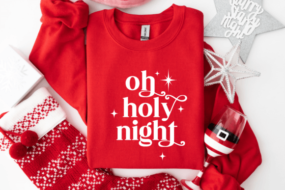 Oh Holy Night Retro SVG, Christian Svg Crafts
