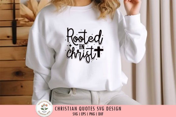 Rooted in Christ - Christian SVG for Crafts